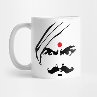 Bharathiyar Angry Face Tamil Poet Quote Mug